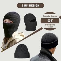 Balaclava de moto Wins Flying à design personnalisé brodé, masque de ski intégral en tricot à un trou, bonnet