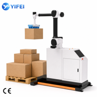 Palettiseur de cartons alimentaires allemand 220V, palettiseur automatique, design compact, gain de place pour les usines d'emballage