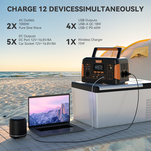 สำหรับ J1000plus 1000W 2000W 932.4Wh ลิเธียมไอออน MPPT โซลาร์ คอมพาทิเบิล เพียวไซน์เวฟ คาร์ พกพา พาวเวอร์ สเตชั่น J1000plus Solar - Product Image 4