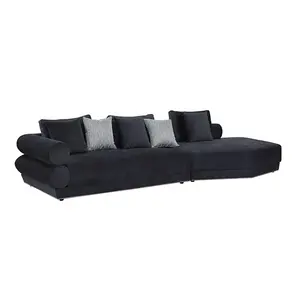 Hàng Mới Về Ghế Sofa Phòng Khách Kiểu Mô-đun Hiện Đại Tối Giản Bộ Sofa Vải Dễ Lau Chùi Hình Đặc Biệt Đồ Nội Thất