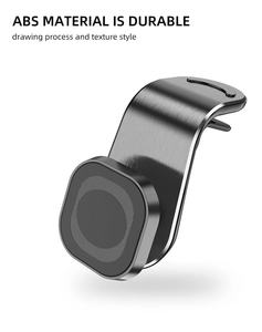 Support de téléphone de voiture flexible à aimant puissant en forme de L pour grille d'aération, en ABS, universel pour appareils de 4,5 à 6,5 pouces - Product Image 6