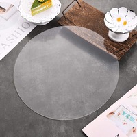 Disques à gâteau acryliques ronds personnalisés de 4, 6, 10, 12 pouces, plateau de Base de gâteau transparent, support d'assiette de gâteau de fête d'anniversaire, outils de cuisine de bricolage