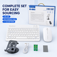 Ensemble clavier et souris sans fil RF ultra-mince, 67 touches, 1200 DPI, touches multimédias, pour la maison et le bureau, en stock