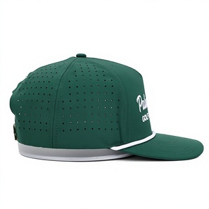 Custom Embroidery Golf Cap 5-Panel Sports <b>Hat</b> with Curved Brim and Rope Headwear <b>Waterproof</b> Fabric Baseball Cap - Product Image 6