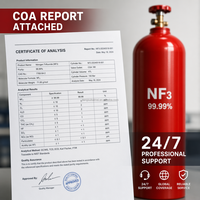Gas Industrial de Trifluoruro de Nitrógeno (NF3) a Granel, Grado Electrónico 99.99% para Limpieza CVD, Cilindro DOT-3AA