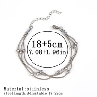 Edelstahl-Armband-Set für Damen, 18K vergoldet, anlaufgeschützt, wasserdicht, Gliederkette, Schmuckset, Großhandel