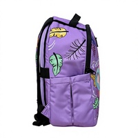 Sac à dos mignon en forme d'éléphant de dessin animé pour enfants, fermeture éclair, imprimé de fruits tropicaux vibrants, grande capacité, sac à dos d'école, compartiment pour ordinateur portable
