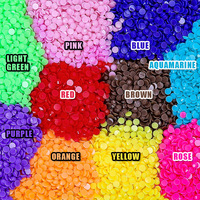 Vente en gros dos plat 2/3/4/5mm résine strass macaron série Strass sac en vrac strass 50000 pièces/sac