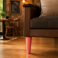Pieds de meubles coniques en plastique à installation rapide avec boulon fileté, pieds de remplacement colorés pour canapé, chaise, armoire