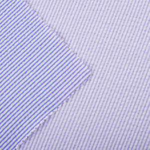 Tùy Chỉnh Màu Xanh Sọc Mềm Mại Thoáng Khí Muối Shrank Nhăn 100% Bông Dệt In Kỹ Thuật Số Vải Cho Áo Sơ Mi Và Túi Xách Chàng Trai & Cô Gái - Product Image 6