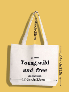 กระเป๋าผ้าแคนวาสขนาดใหญ่พิเศษ พิมพ์ลายตามสั่ง รีไซเคิล ใช้ได้ทั้งไปทะเล ช้อปปิ้ง ใส่ของชำ เป็นมิตรกับสิ่งแวดล้อม เหมาะสำหรับเป็นของขวัญ - Product Image 3