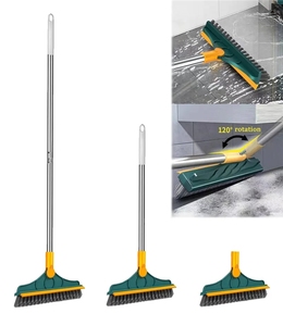 Cepillo de limpieza para el hogar, herramientas de limpieza para el baño, raspador de silicona, cepillo para inodoro, Cepillo giratorio para limpiar azulejos - Product Image 6