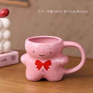 <span class=keywords><strong>Tazas</strong></span> <span class=keywords><strong>Kawaii</strong></span> de pan de jengibre, <span class=keywords><strong>tazas</strong></span> de Feliz Navidad, taza de café de cerámica para parejas - Product Image 6