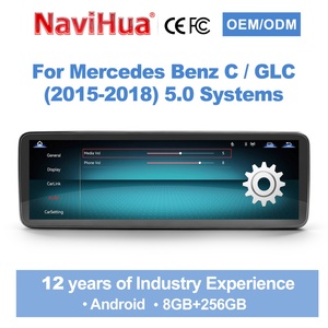วิทยุติดรถยนต์ระบบสัมผัสหน้าจอแอนดรอยด์ขนาด 14.9 นิ้ว ยี่ห้อ Navihua สำหรับรถยนต์เมอร์เซเดสเบนซ์ C-Class W205 GLC NTG5.0 ปี 2015-2018 - Product Image 1