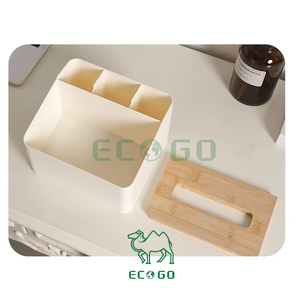 Mode ménage luxe serviette boîte de rangement personnalisé porte-serviettes en papier bambou étui à mouchoirs avec couvercle en bois pour organisateur de bureau - Product Image 3