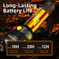 Lampe de signalisation LED multifonctionnelle rechargeable par USB, étanche IP65, portée de faisceau 1000M+, 230 lumens, pour chantier et chemin de fer