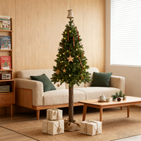 Sapin de Noël artificiel de qualité commerciale pré-éclairé avec 1200 lumières LED et télécommande