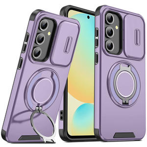 La funda magnética para teléfono cuenta con un soporte deslizante para la lente y es resistente a golpes, compatible con Samsung, Vivo, <span class=keywords><strong>Motorola</strong></span> y Google. - Product Image 5