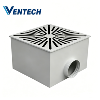Diffuseur d'évacuation de système CVC Ventech à pales réglables avec boîtier de pluie