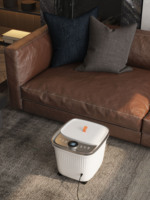 NINGDECRIUS Elektrisches Shiatsu Spa Fußmassagegerät mit beheiztem Becken, Zeitsteuerung, PP&ABS Material, AC 220V, Schwarz, CE