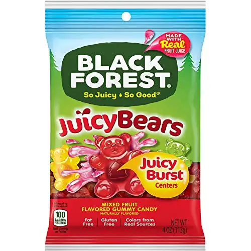 Ositos jugosos de Bosque Negro, fruta mixta de 4 onzas, 12 unidades