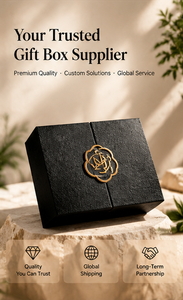 Black Luxury <b>Gift</b> Packaging Textured Paper Gold Foil Emblem Ribbon Interior Custom Logo Size for Corporate <b>Gifts</b> Rigid <b>Gift</b> <b>Box</b> - Product Image 5