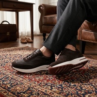 Chaussures décontractées pour hommes en cuir grainé de litchi de qualité supérieure, baskets rétro, logo personnalisé, marque privée, OEM, ODM, vente en gros, taille standard européenne