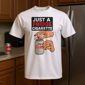 T-shirt Just A Fridge Cigarette, design canette de Coca-Cola Light, taille adulte unisexe - Product Image 3