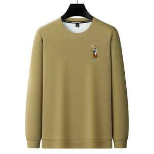 <span class=keywords><strong>Paul</strong></span> hommes haut de gamme automne hiver gaufré sweat brodé marque col rond manches longues coupe ample doublé polaire chaud solide - Product Image 6