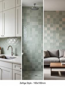 Azulejos Zellige Marroquíes Hechos a Mano, 4x4 Pulgadas, Azul Cielo, 10x10cm, Brillantes, Personalizados, para Piso de Cocina, Revestimiento de Pared de Baño, Terracota Artesanal - Product Image 3