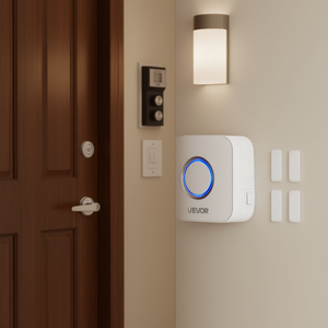 Sistema de Alarma Inalámbrica para Puerta Vevor con Sensor de Contacto, 58 Melodías, 5 Niveles de Volumen, Alcance de Hasta 10 Metros, Compatible con la Aplicación Tuya Smart - Product Image 2
