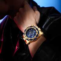Montre sport pour homme Yalalusi à cadran surdimensionné, trois aiguilles, montre haut de gamme, résistante à l'eau 10 m, mouvement à quartz, article le plus vendu