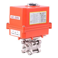 Vanne à boisseau sphérique électrique de précision en acier inoxydable, à filetage interne, trois pièces, haute température, OEM