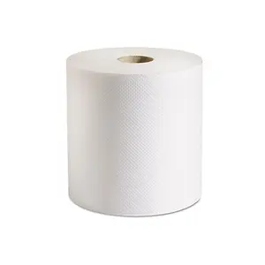 Wood Virgin Pulp 1 Ply 1200G Center Pull Roll Paper Hand Towel Paper Roll White