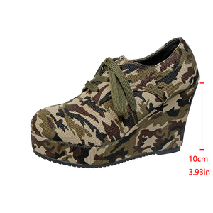 <span class=keywords><strong>Scarpe</strong></span> sportive Casual da donna <span class=keywords><strong>con</strong></span> tacco a <span class=keywords><strong>zeppa</strong></span> e Sole spesse, <span class=keywords><strong>scarpe</strong></span> da corsa <span class=keywords><strong>stringate</strong></span> traspiranti e alla moda per tutte le stagioni. - Product Image 6