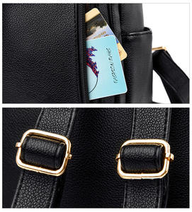 Sacs à dos pour femmes en cuir PU pur de marque de luxe de créateurs de mode en gros personnalisés Mochilas de luxe pour femmes - Product Image 3