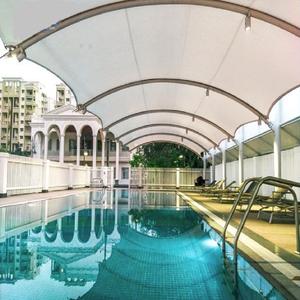 Structure de membrane tendue en tissu, matériau PVDF pour toit de bâtiment, tente pare-soleil, tente de plage, tente de piscine - Product Image 2