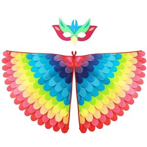 Ensemble de masques d'ailes d'oiseaux, costume d'animal pour enfants, déguisement en feutre, hibou, perroquet, poulet, accessoires de jeu de rôle animal, cadeau pour filles <span class=keywords><strong>et</strong></span> garçons - Product Image 4