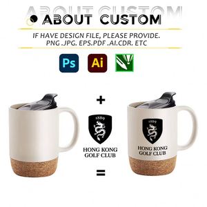 Factory Wholesale Custom Eco-Friendly <b>Ceramic</b> Coffee <b>Mug</b> with Logo Cork Bottom Personalized with <b>Lid</b>-Office Gift - Product Image 3