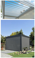 Pavillon de jardin extérieur en alliage d'aluminium Xiamao avec stores rétractables électriques, protection solaire et anti-pluie