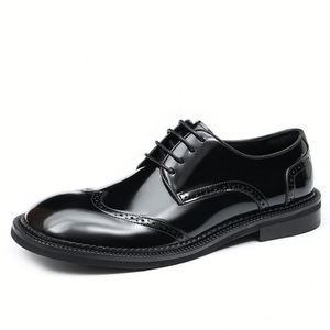 Zapatos Formales de Alta Gama para Hombre, Mocasines Formales de Negocios Hechos a Mano con Cuero de Alta Calidad, Zapatos Brogue Formales de Negocios para Hombre - Product Image 6