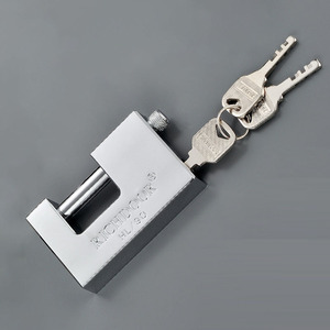 Candado resistente a la intemperie RICHDOOR, llaves de paleta anticorte, candado rectangular cromado con 3 Llaves - Product Image 6