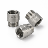 Adaptateur en acier inoxydable 304 BSPP BSPT, corps solide forgé à froid, 3/4 pouce DN20, surface lisse, raccords de tuyauterie filetés mâle-femelle ZL