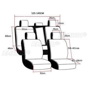 Ensemble de housses de siège auto en cuir, 1/5 pièces, avec coussin en lin, universel, compatible avec la plupart des berlines, SUV et petits camions - Product Image 6
