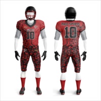 Uniformes de Fútbol Americano Sublimados Transpirables al Mejor Precio, Conjuntos de 2 Piezas con Camisetas de Manga Corta y Pantalones