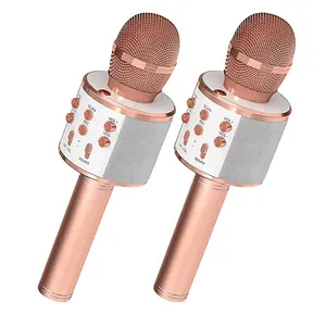 Wireless WS-858 ABS Karaoke Handheld Bluetooth Microphone with speaker many colors can choose