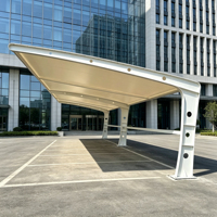 Abri de voiture moderne en résine PVC imperméable, installation rapide, toit rigide, garage de stationnement facile à monter, auvent de jardin extérieur