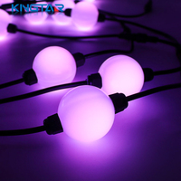 Ampoule LED en plastique RGB 24V 50mm à couleur changeante à 360 degrés pour éclairage paysager, éclairage ponctuel, scène, exposition, garantie de 2 ans