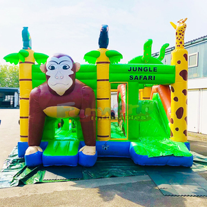 Aufblasbare dschungel-hupfburg commercial grade bounce <b>house</b> with slide kids <b>inflatable</b> jungle bouncy castle - Product Image 5