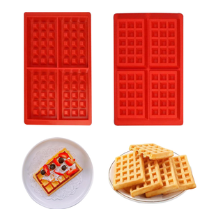 <span class=keywords><strong>Moule</strong></span> à gaufres 4 cavités Moules à muffins <span class=keywords><strong>Moule</strong></span> à gaufres en <span class=keywords><strong>silicone</strong></span> pour gaufrier Gâteau <span class=keywords><strong>Chocolat</strong></span> Artisanat Bonbons Savon Cuisson - Product Image 1